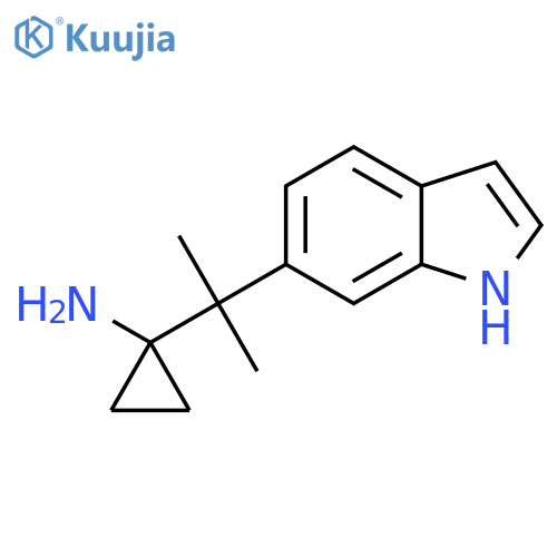 1-2-(1H-indol-6-yl)propan-2-ylcyclopropan-1-amine structure