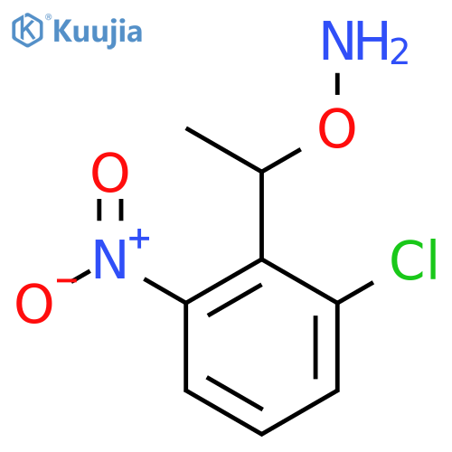 O-1-(2-chloro-6-nitrophenyl)ethylhydroxylamine structure