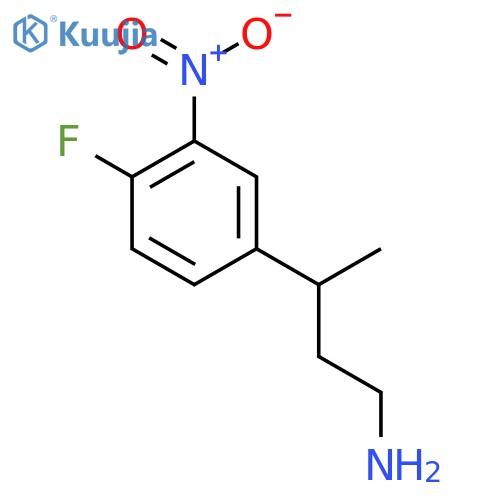 3-(4-Fluoro-3-nitrophenyl)butan-1-amine structure