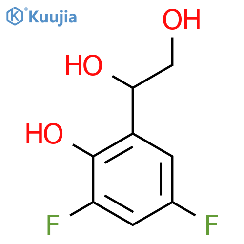 1-(3,5-difluoro-2-hydroxyphenyl)ethane-1,2-diol structure