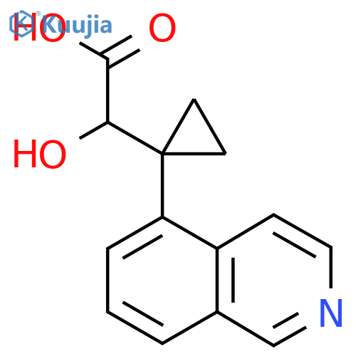 2-hydroxy-2-1-(isoquinolin-5-yl)cyclopropylacetic acid structure