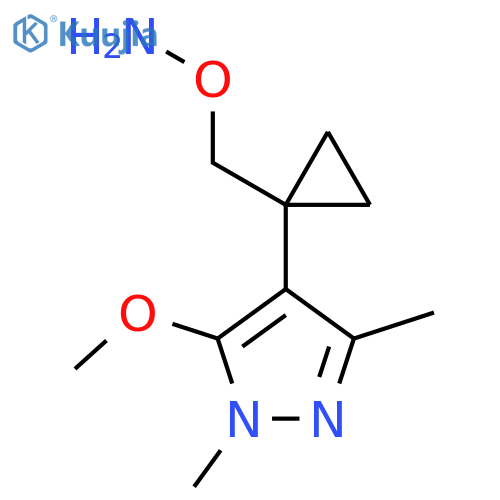 O-{1-(5-methoxy-1,3-dimethyl-1H-pyrazol-4-yl)cyclopropylmethyl}hydroxylamine structure