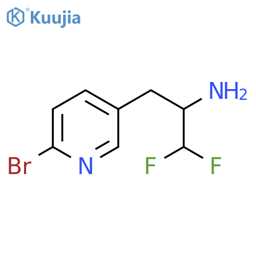 3-(6-bromopyridin-3-yl)-1,1-difluoropropan-2-amine structure