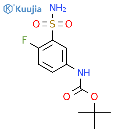 tert-butyl N-(4-fluoro-3-sulfamoylphenyl)carbamate structure