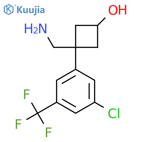 3-(aminomethyl)-3-3-chloro-5-(trifluoromethyl)phenylcyclobutan-1-ol structure