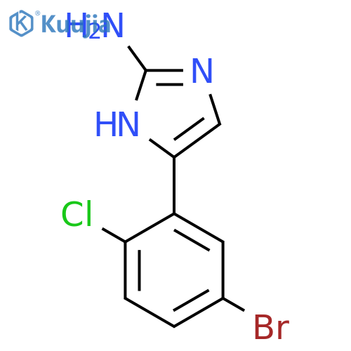 5-(5-bromo-2-chlorophenyl)-1H-imidazol-2-amine structure