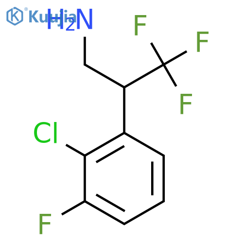 2-(2-chloro-3-fluorophenyl)-3,3,3-trifluoropropan-1-amine structure