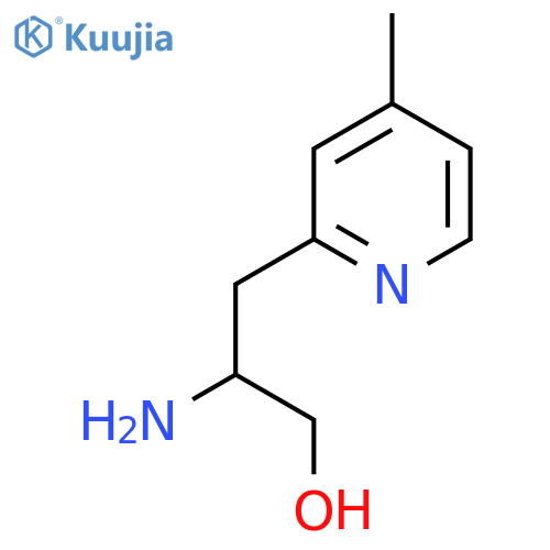 2-amino-3-(4-methylpyridin-2-yl)propan-1-ol structure