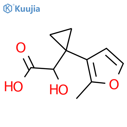 2-hydroxy-2-1-(2-methylfuran-3-yl)cyclopropylacetic acid structure