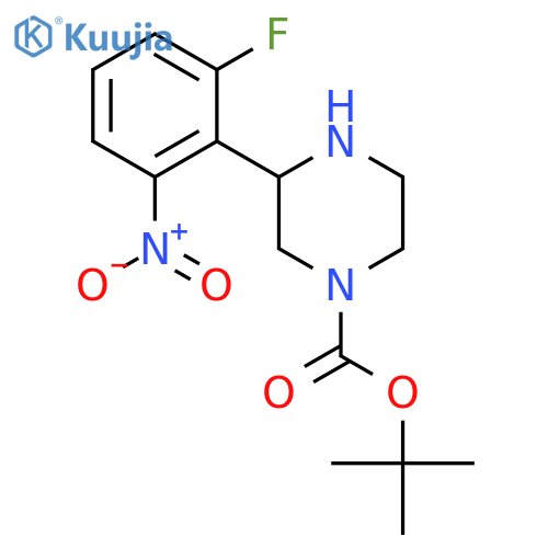 tert-butyl 3-(2-fluoro-6-nitrophenyl)piperazine-1-carboxylate structure