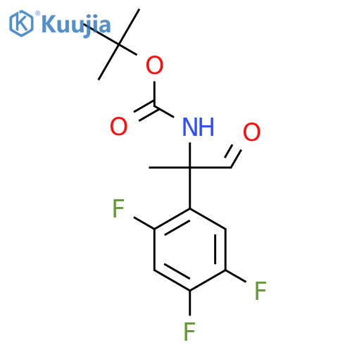 tert-butyl N-1-oxo-2-(2,4,5-trifluorophenyl)propan-2-ylcarbamate structure
