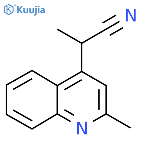 2-(2-methylquinolin-4-yl)propanenitrile structure