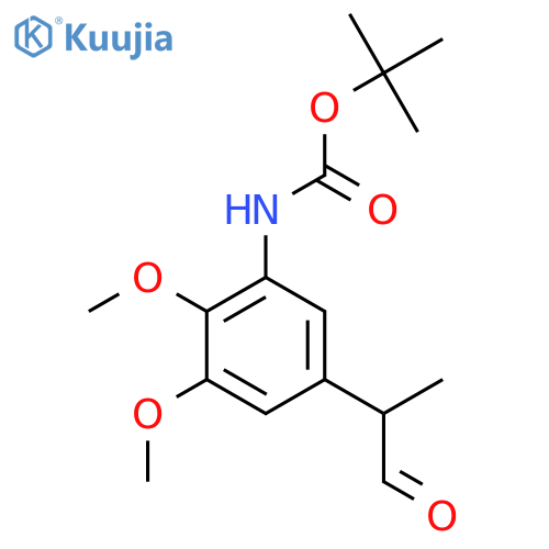 tert-butyl N-2,3-dimethoxy-5-(1-oxopropan-2-yl)phenylcarbamate structure