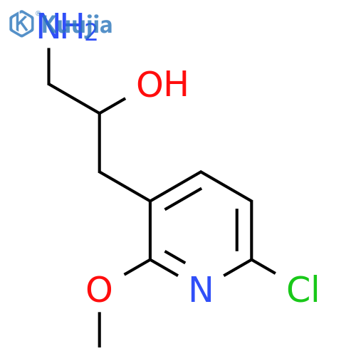 1-amino-3-(6-chloro-2-methoxypyridin-3-yl)propan-2-ol structure