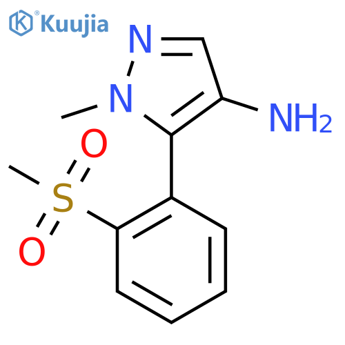 5-(2-methanesulfonylphenyl)-1-methyl-1H-pyrazol-4-amine structure