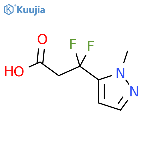 3,3-difluoro-3-(1-methyl-1H-pyrazol-5-yl)propanoic acid structure