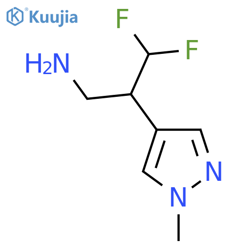 3,3-difluoro-2-(1-methyl-1H-pyrazol-4-yl)propan-1-amine structure
