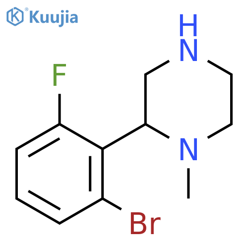 2-(2-bromo-6-fluorophenyl)-1-methylpiperazine structure