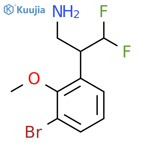 2-(3-bromo-2-methoxyphenyl)-3,3-difluoropropan-1-amine structure