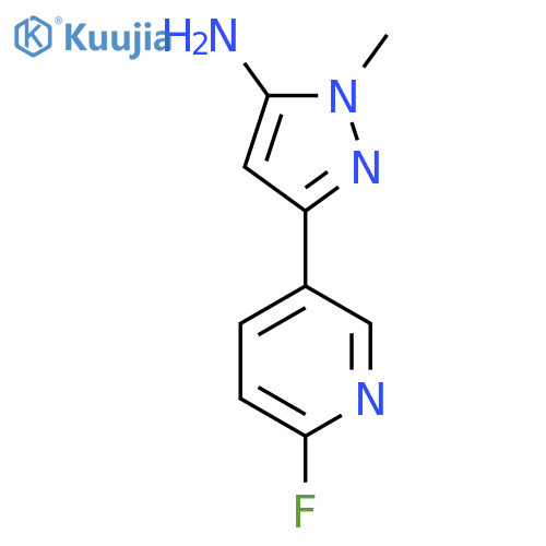 3-(6-fluoropyridin-3-yl)-1-methyl-1H-pyrazol-5-amine structure