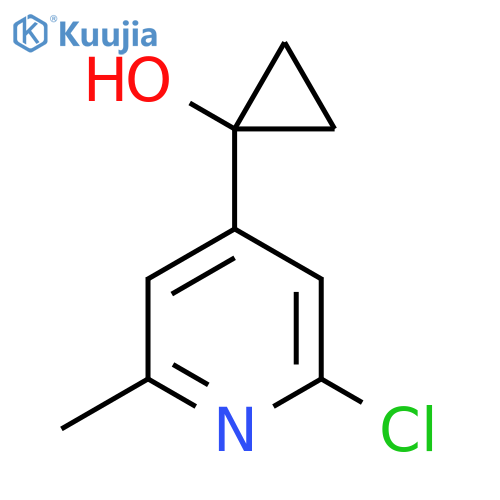 1-(2-chloro-6-methylpyridin-4-yl)cyclopropan-1-ol structure
