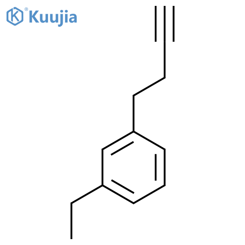 1-(but-3-yn-1-yl)-3-ethylbenzene structure