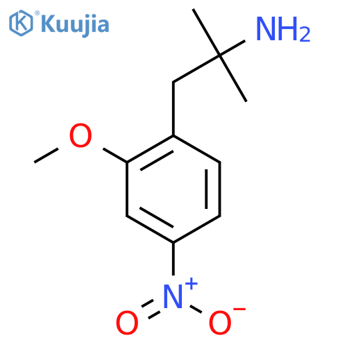 1-(2-methoxy-4-nitrophenyl)-2-methylpropan-2-amine structure