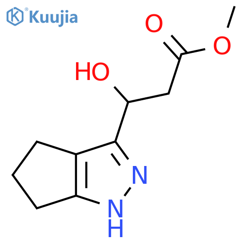 methyl 3-{1H,4H,5H,6H-cyclopentacpyrazol-3-yl}-3-hydroxypropanoate structure
