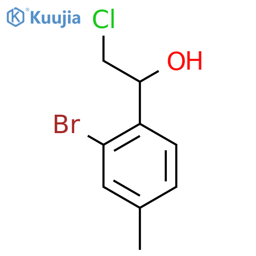 1-(2-bromo-4-methylphenyl)-2-chloroethan-1-ol structure