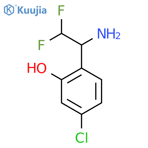 2-(1-amino-2,2-difluoroethyl)-5-chlorophenol structure