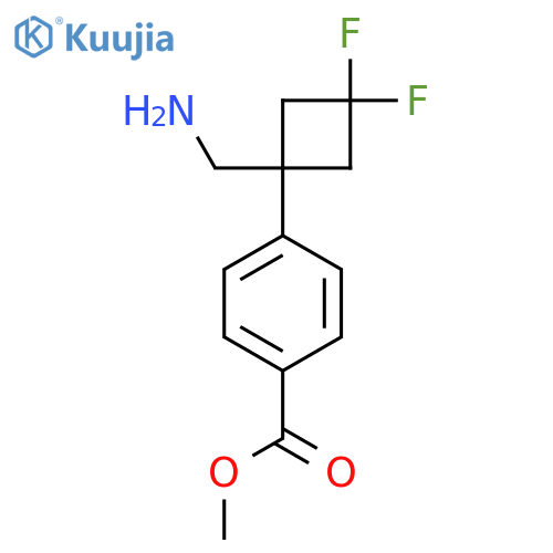 methyl 4-1-(aminomethyl)-3,3-difluorocyclobutylbenzoate structure