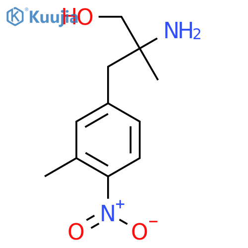 2-amino-2-methyl-3-(3-methyl-4-nitrophenyl)propan-1-ol structure