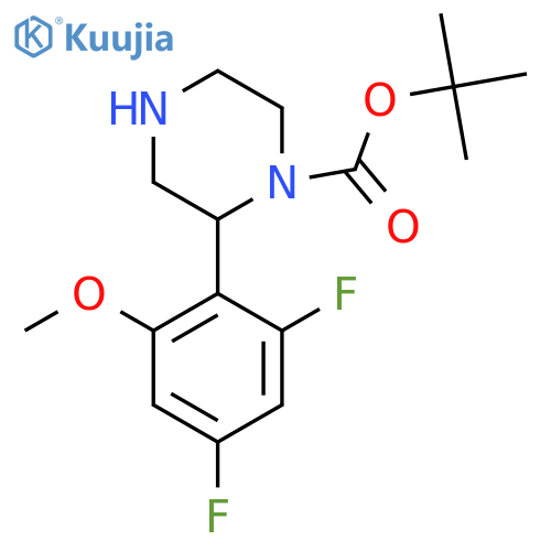 tert-butyl 2-(2,4-difluoro-6-methoxyphenyl)piperazine-1-carboxylate structure