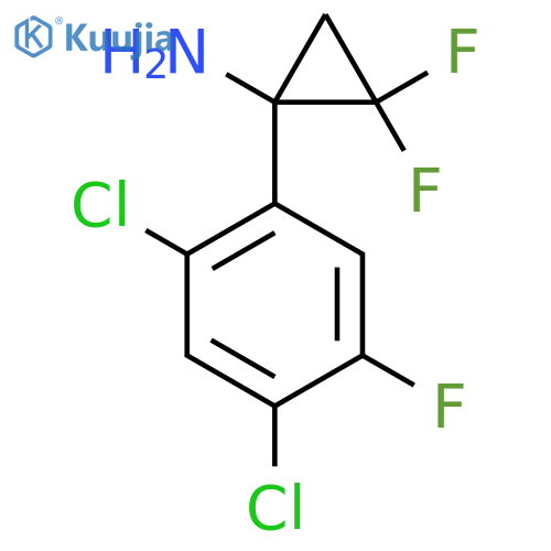 1-(2,4-dichloro-5-fluorophenyl)-2,2-difluorocyclopropan-1-amine structure