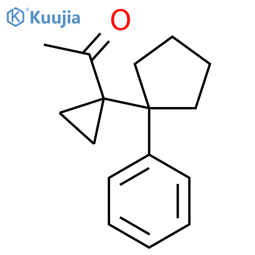 1-1-(1-phenylcyclopentyl)cyclopropylethan-1-one structure