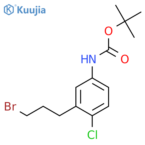 tert-butyl N-3-(3-bromopropyl)-4-chlorophenylcarbamate structure