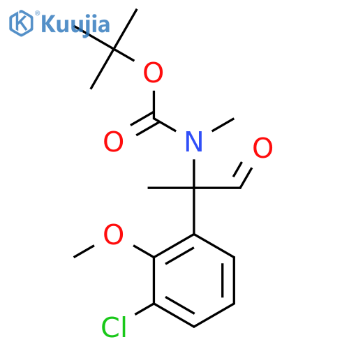 tert-butyl N-2-(3-chloro-2-methoxyphenyl)-1-oxopropan-2-yl-N-methylcarbamate structure