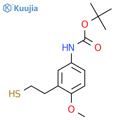 tert-butyl N-4-methoxy-3-(2-sulfanylethyl)phenylcarbamate structure