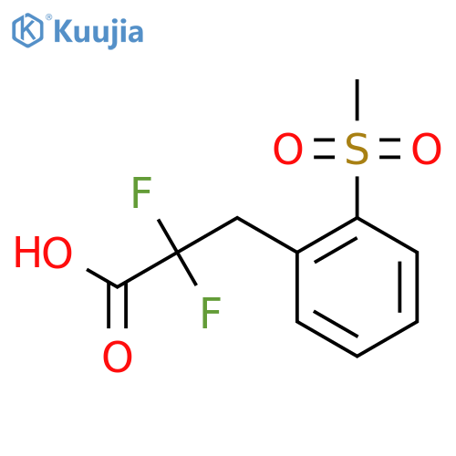 2,2-difluoro-3-(2-methanesulfonylphenyl)propanoic acid structure