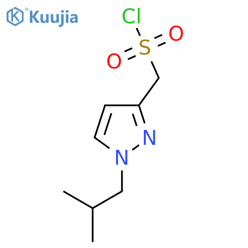 1-(2-methylpropyl)-1H-pyrazol-3-ylmethanesulfonyl chloride structure