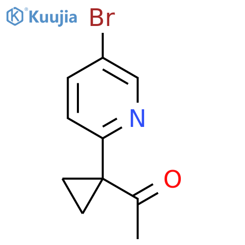 1-1-(5-bromopyridin-2-yl)cyclopropylethan-1-one structure