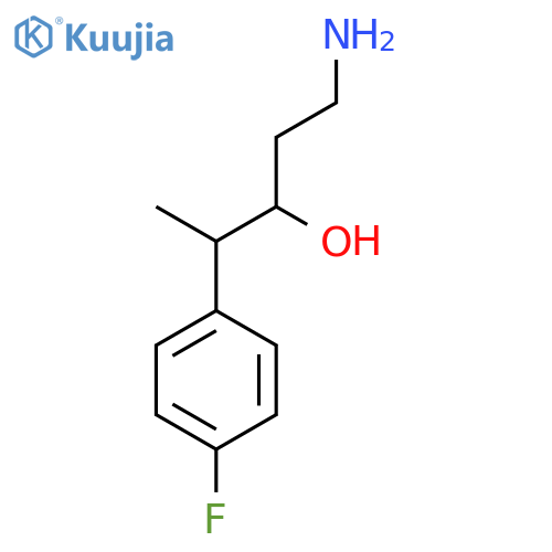 1-amino-4-(4-fluorophenyl)pentan-3-ol structure
