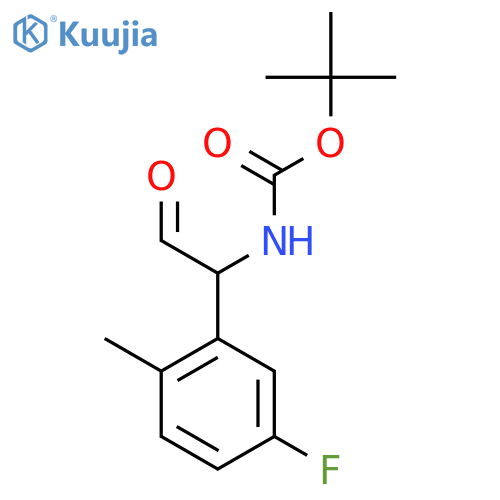 tert-butyl N-1-(5-fluoro-2-methylphenyl)-2-oxoethylcarbamate structure