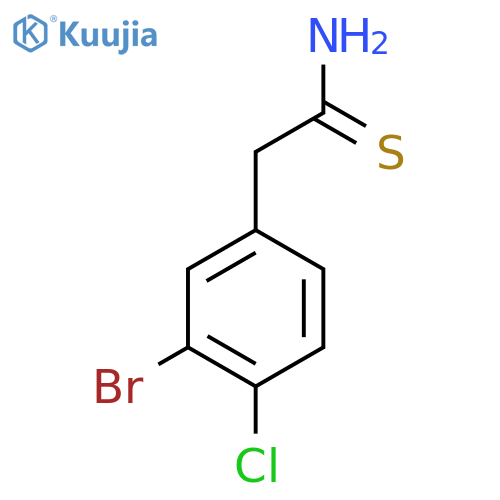 2-(3-bromo-4-chlorophenyl)ethanethioamide structure