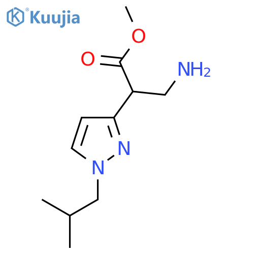 methyl 3-amino-2-1-(2-methylpropyl)-1H-pyrazol-3-ylpropanoate structure