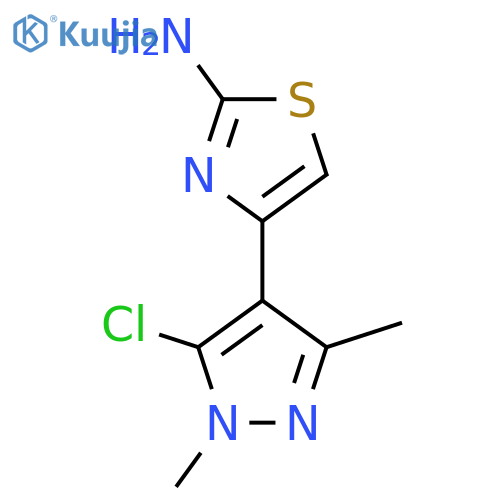 4-(5-chloro-1,3-dimethyl-1H-pyrazol-4-yl)-1,3-thiazol-2-amine structure