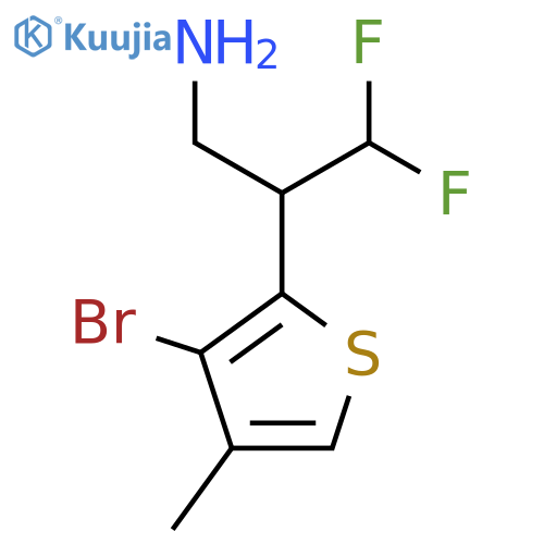 2-(3-bromo-4-methylthiophen-2-yl)-3,3-difluoropropan-1-amine structure