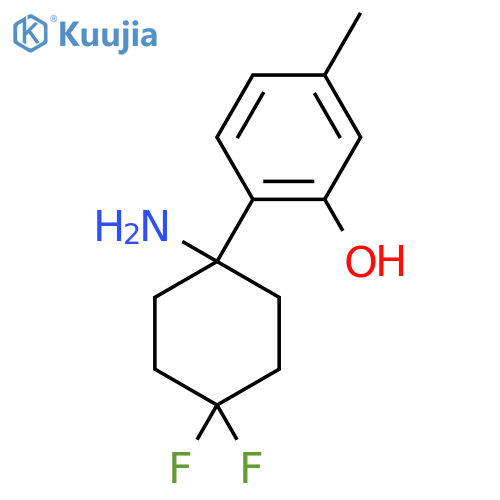 2-(1-amino-4,4-difluorocyclohexyl)-5-methylphenol structure