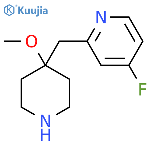 4-fluoro-2-(4-methoxypiperidin-4-yl)methylpyridine structure
