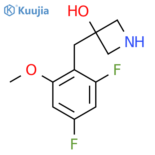 3-(2,4-difluoro-6-methoxyphenyl)methylazetidin-3-ol structure